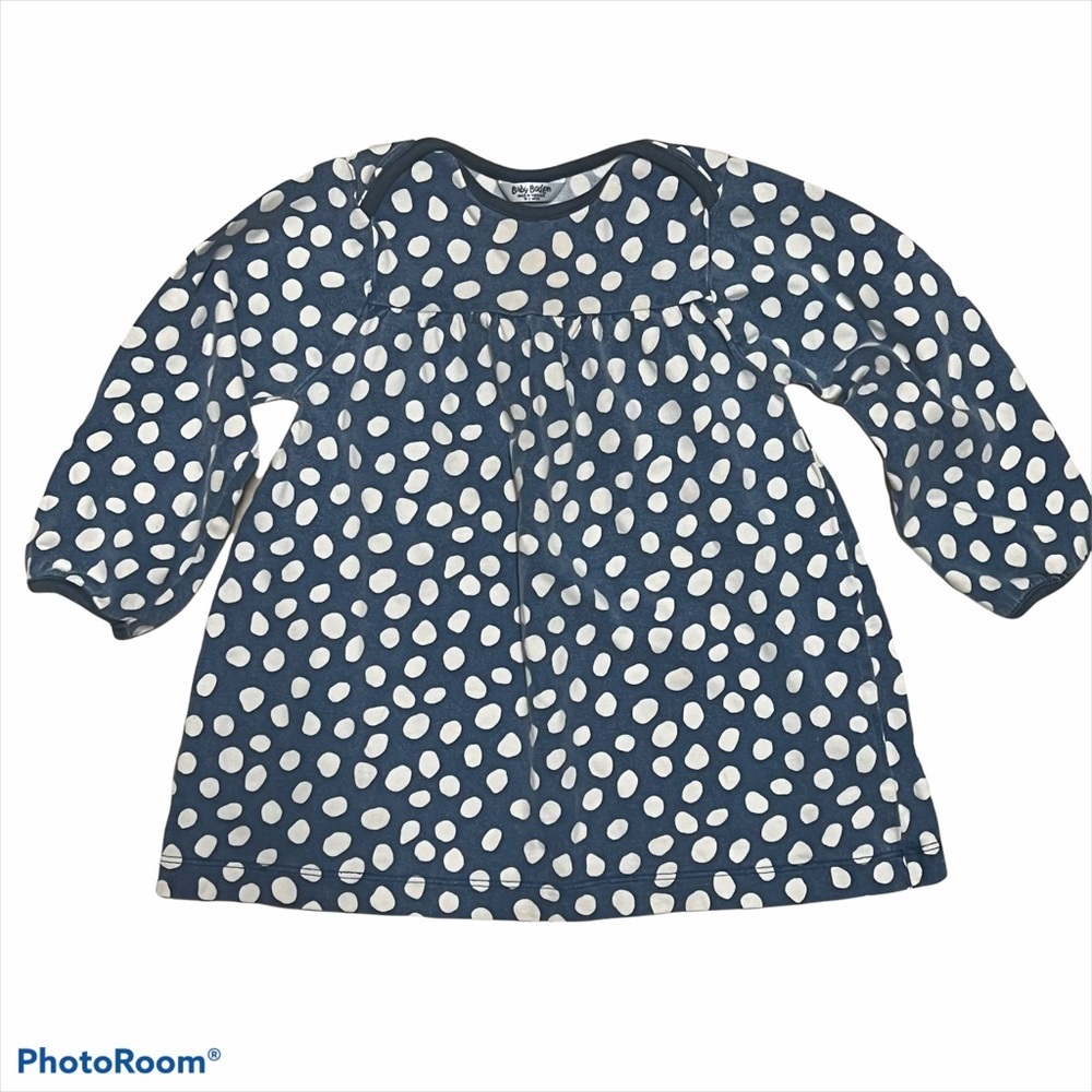 Baby Boden Long Sleeve Polka Dot Dress